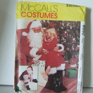 Santa Claus costume sewing pattern uncut McCall's Christmas Pere Noel vintage